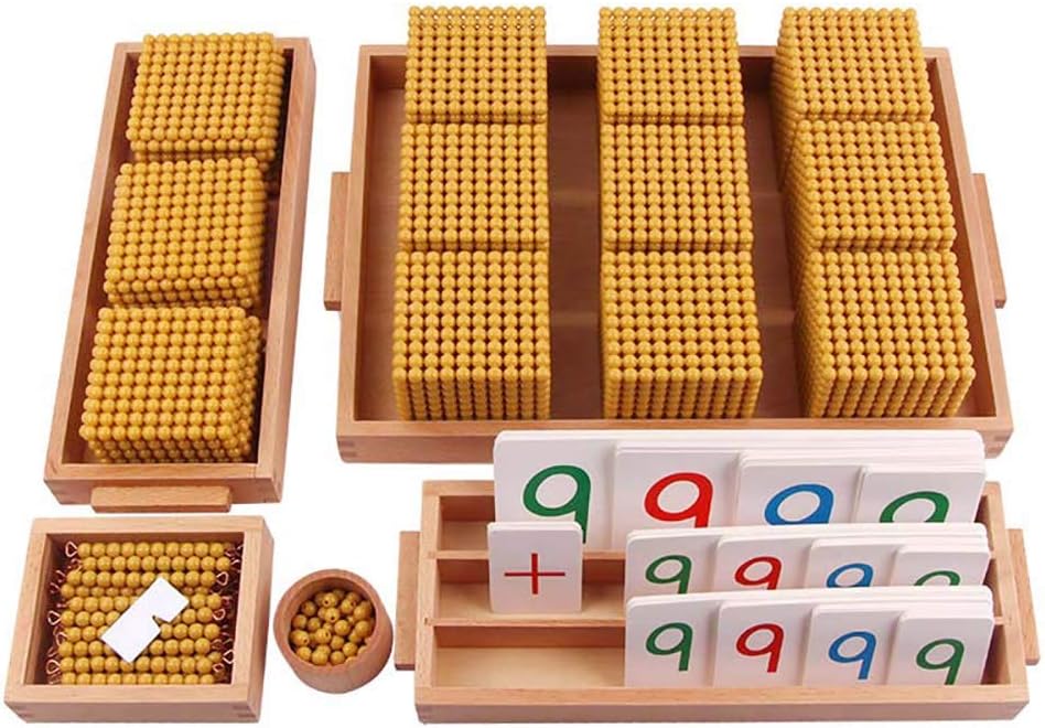 Golden beads decimal system bank