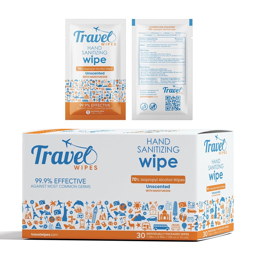 Individually wrapped hand wipes