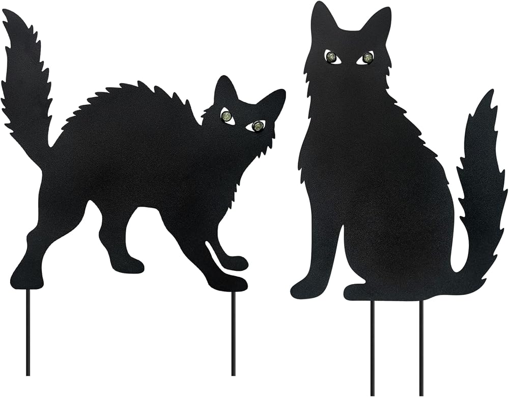 Glow in the dark cat stakes, set of 2