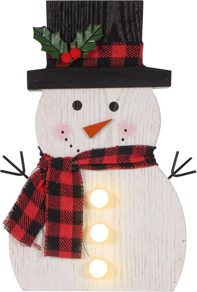 LED lighted snowman