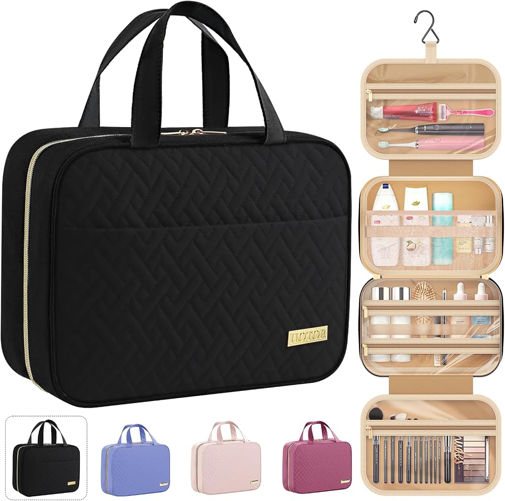 Hanging travel toiletry bag