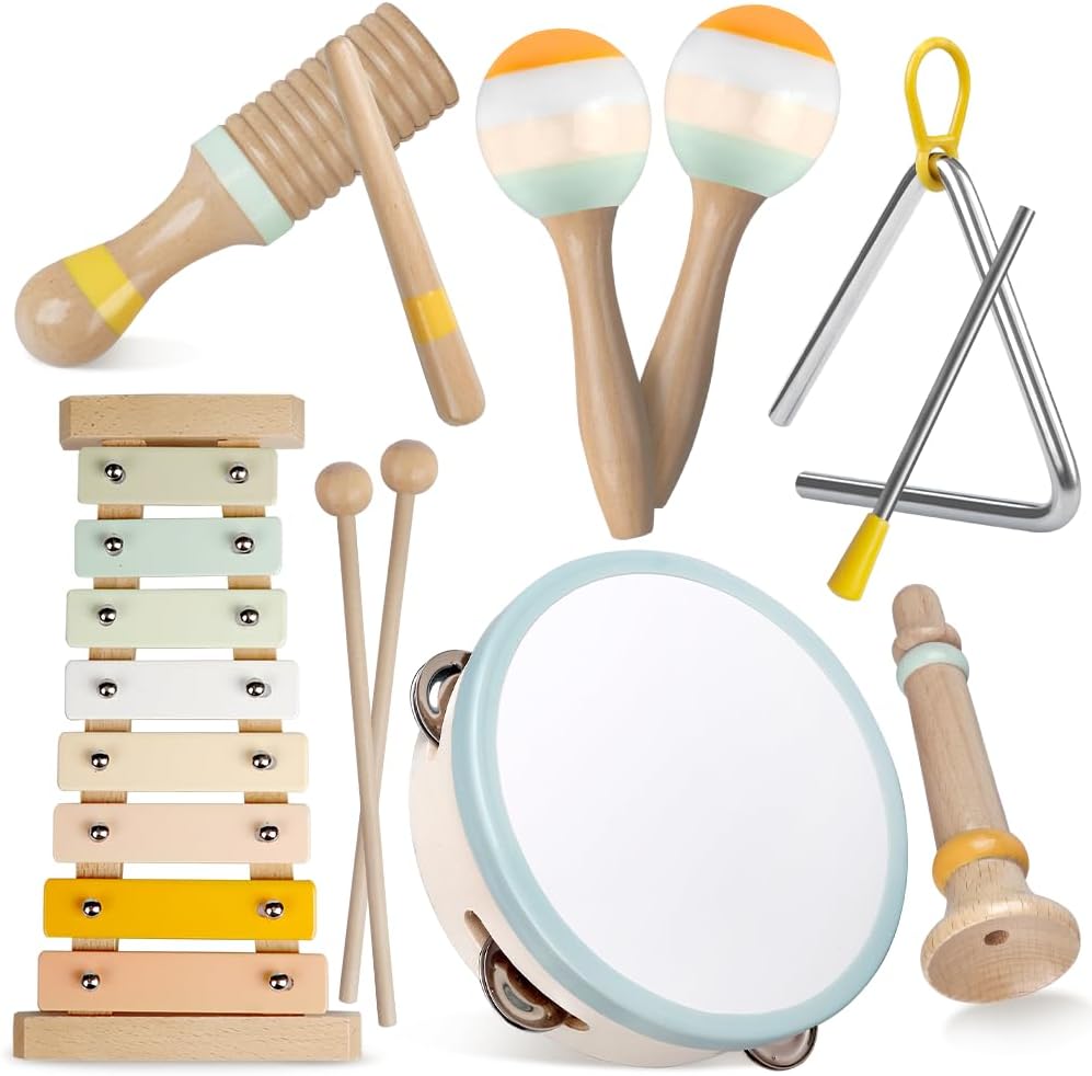 Wooden musical instrument set