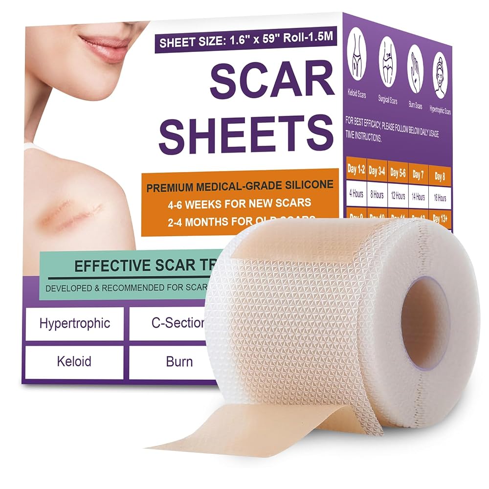 Silicone scar sheets