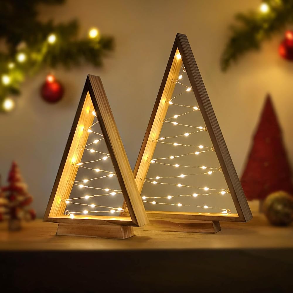 LED wooden Christmas trees