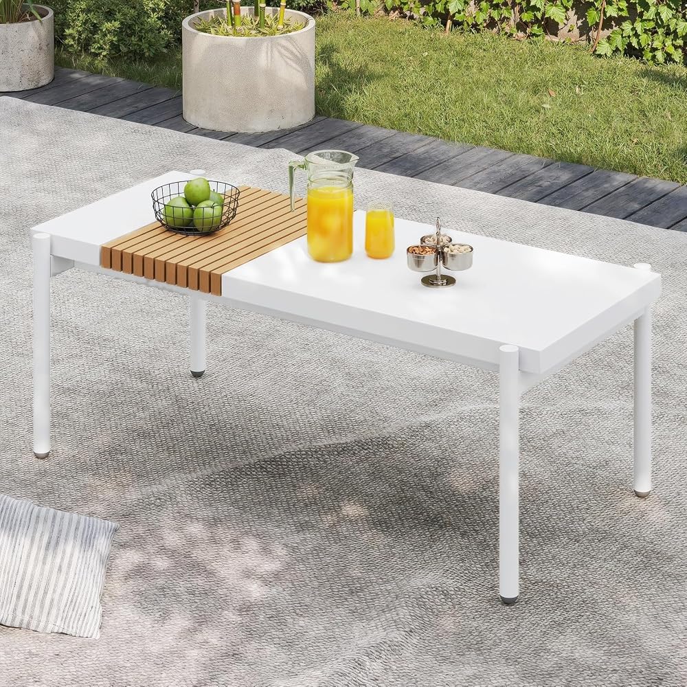 Slatted outdoor coffee table
