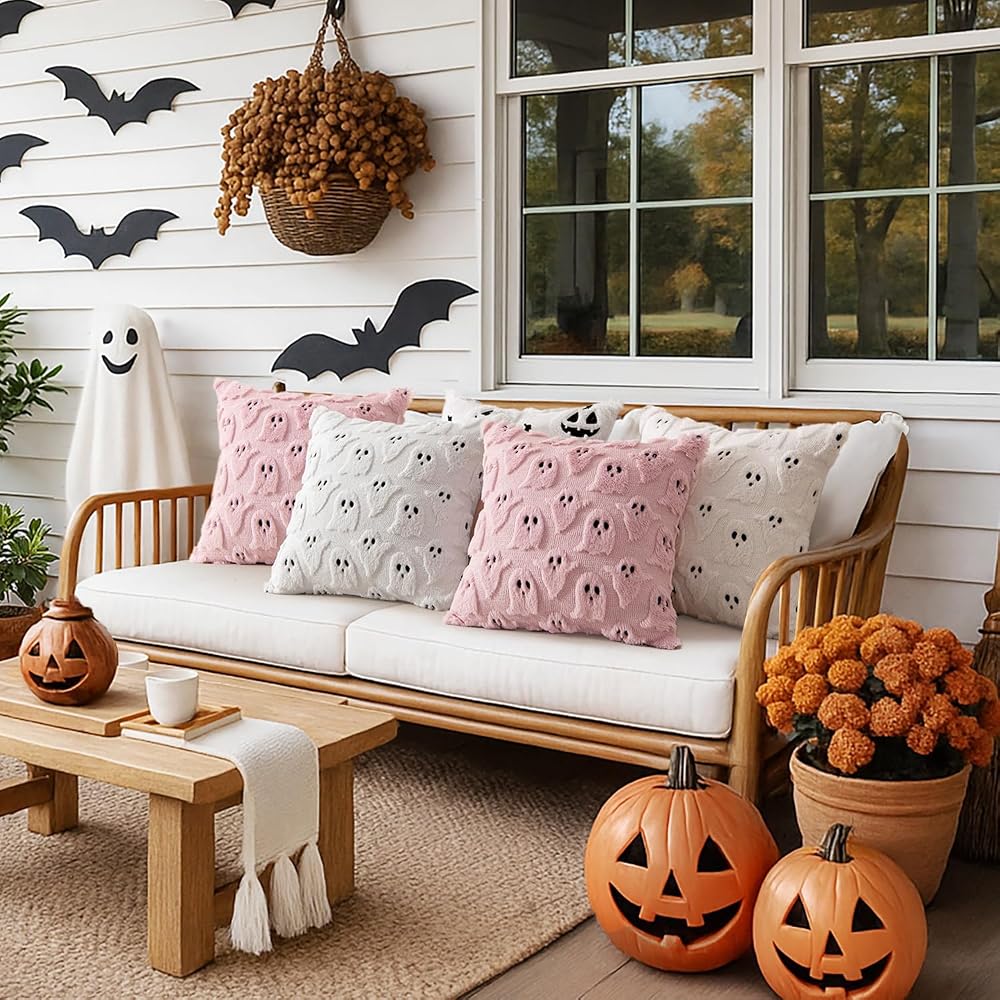 Ghost pillow covers, set of 2
