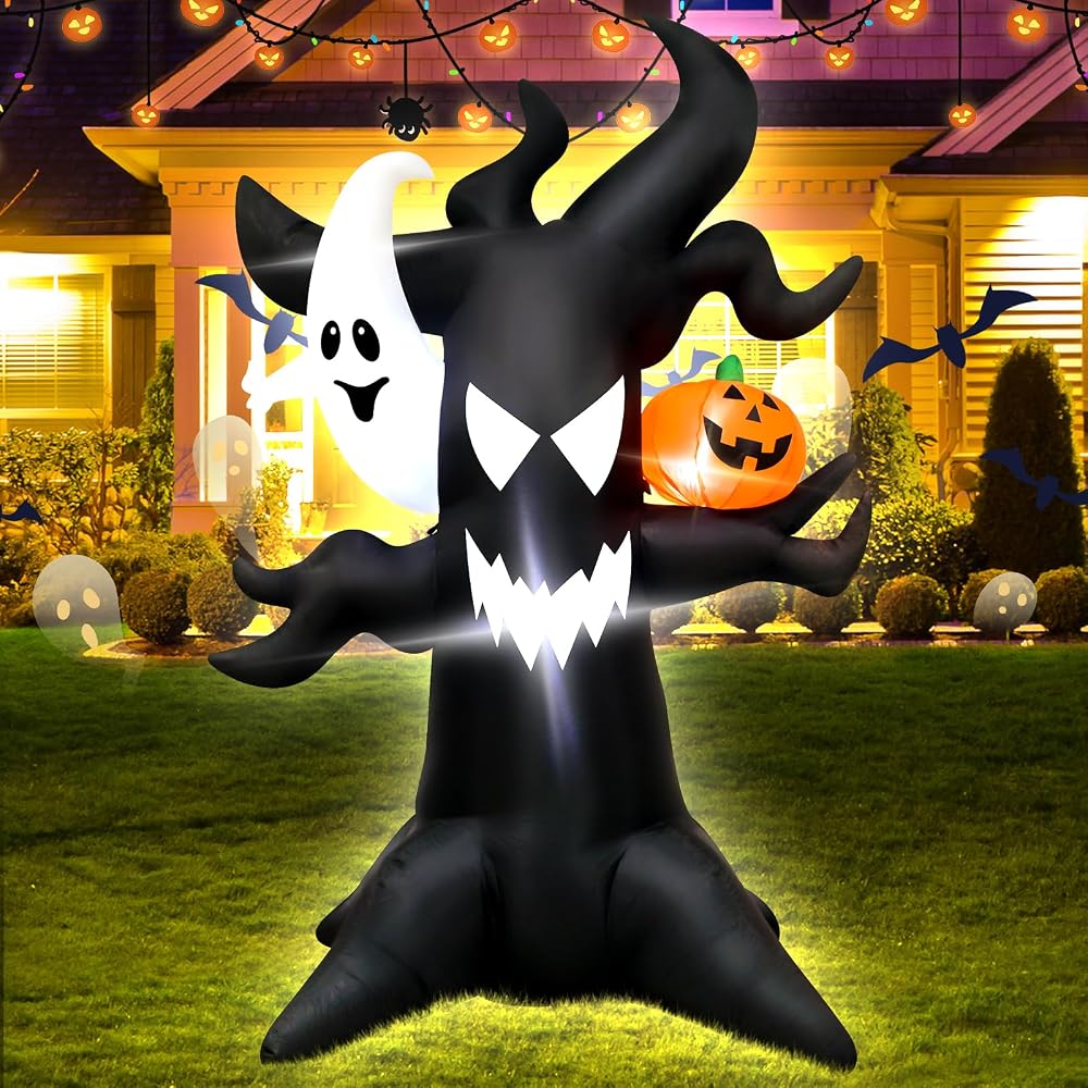 6ft spooky inflatable tree