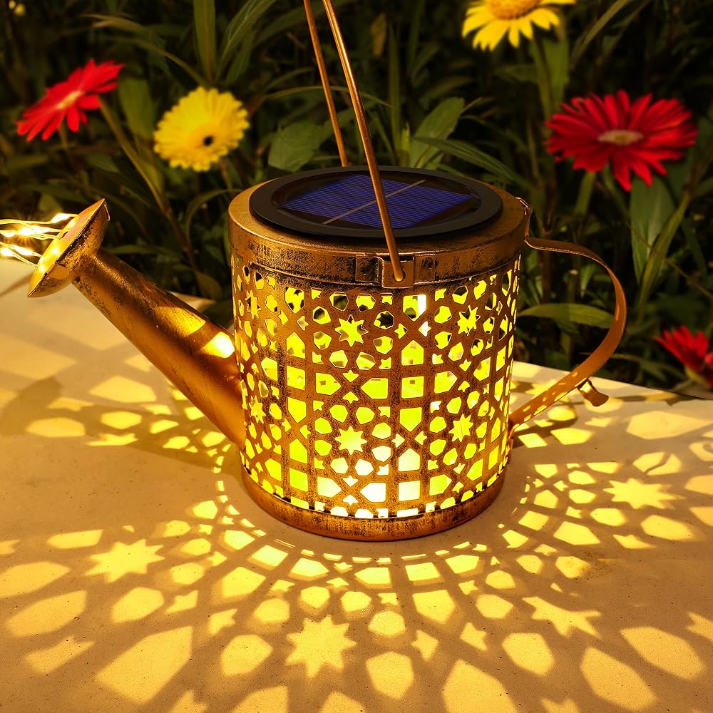 Solar watering can light