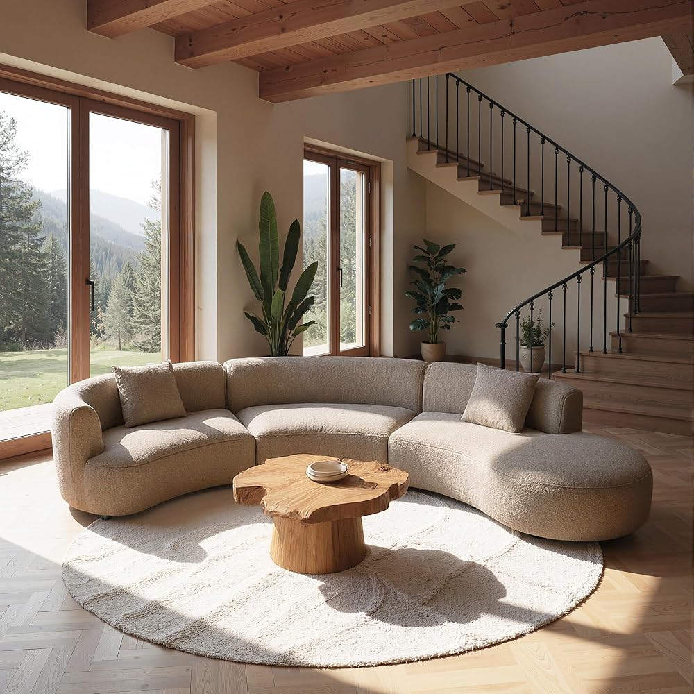 Curved boucle sectional