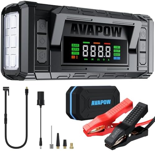 Jump starter with air compressor