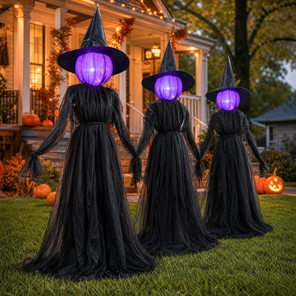 5ft tall witch decorations, outdoor