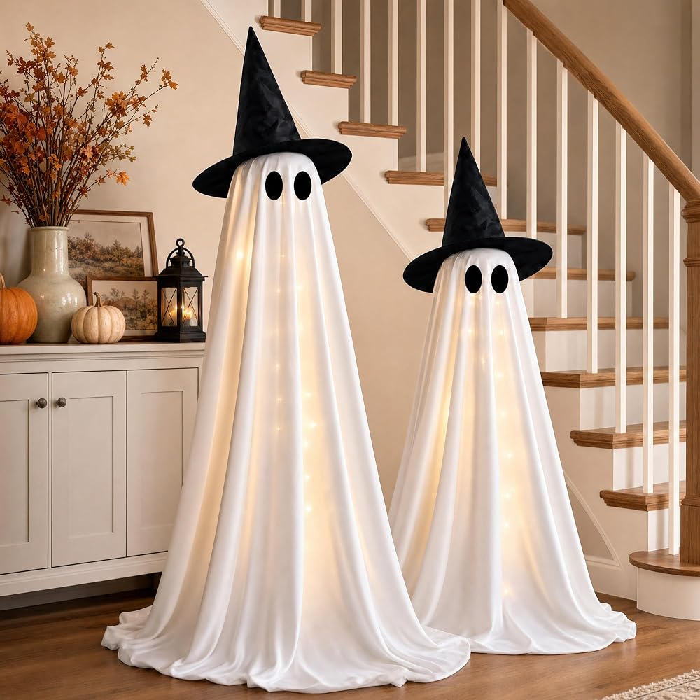 Light-up ghosts, set of 2