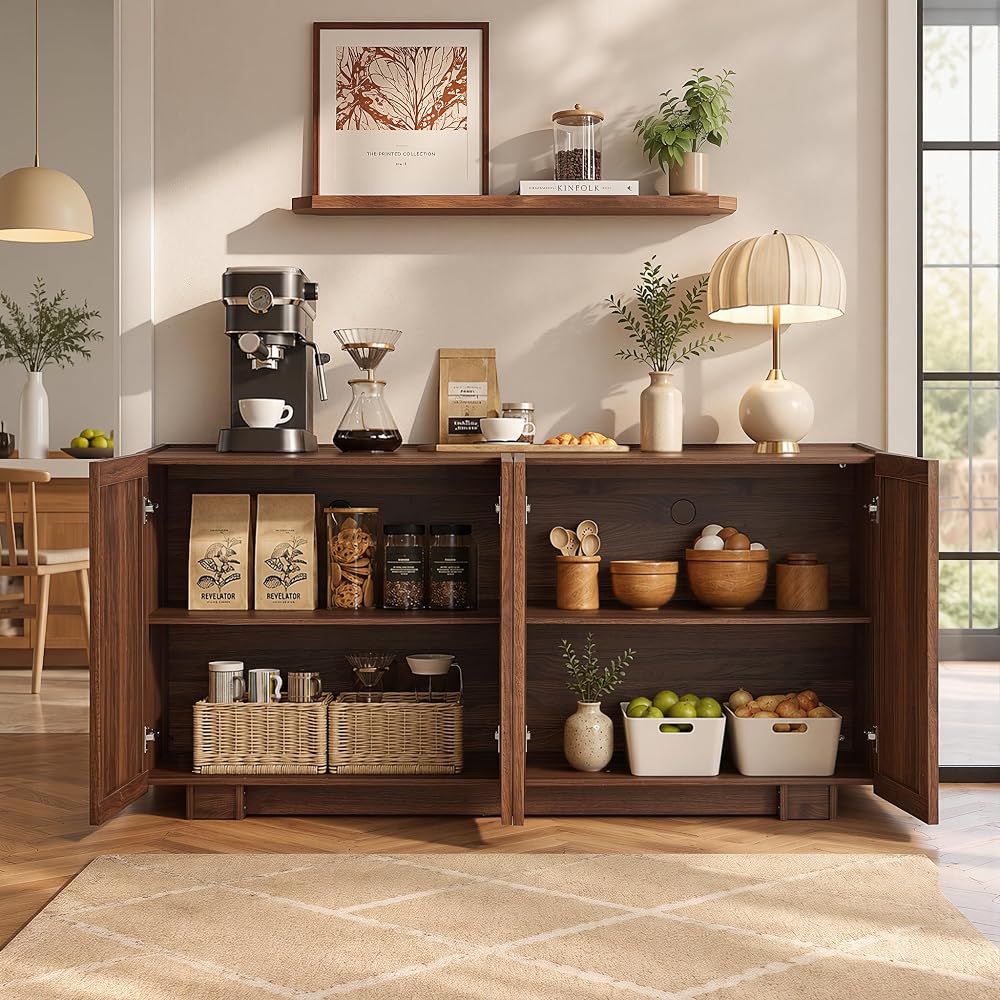 61" fluted sideboard in walnut