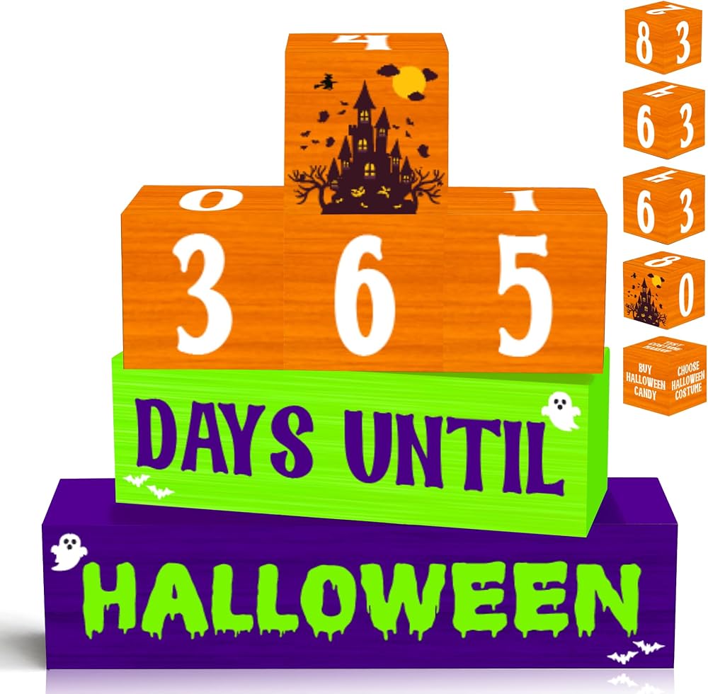 Halloween countdown blocks