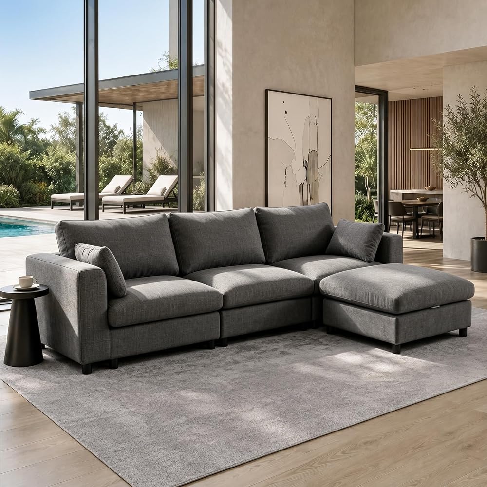 115" oversized modular sectional