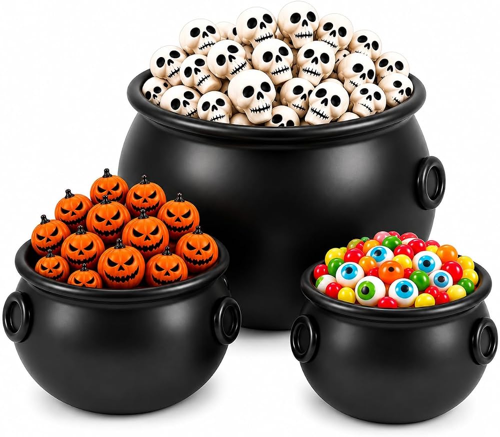 Witch cauldron set, 3 pieces